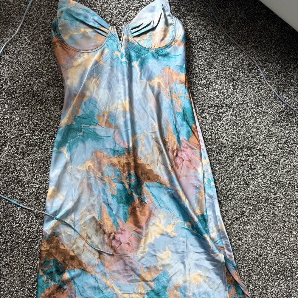 Vici Multicolor Tie-Dye Midi Dress